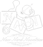 white new nerd novelties logo