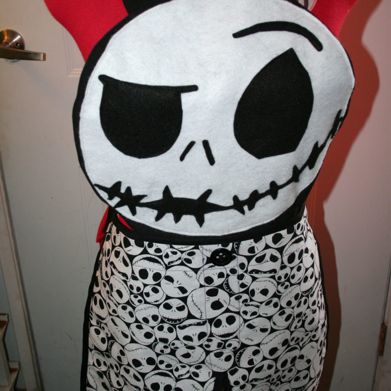 Jack Skeleton Headed apron with jack head printed short bottoms