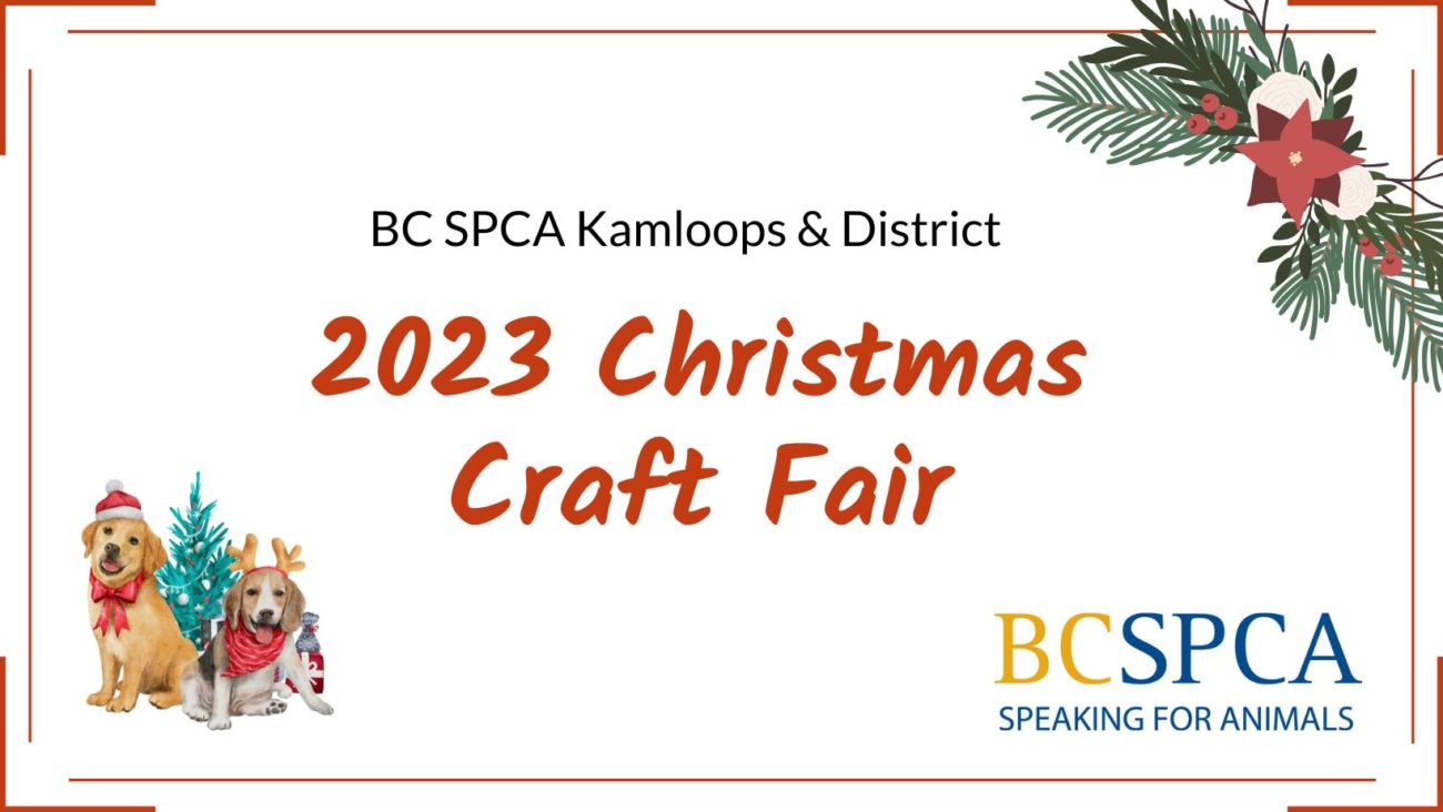 kamloops spca christmas craft fair banner